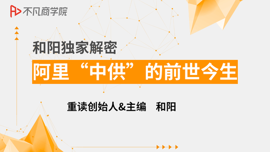 和阳独家解密:阿里“中供”的前世今生